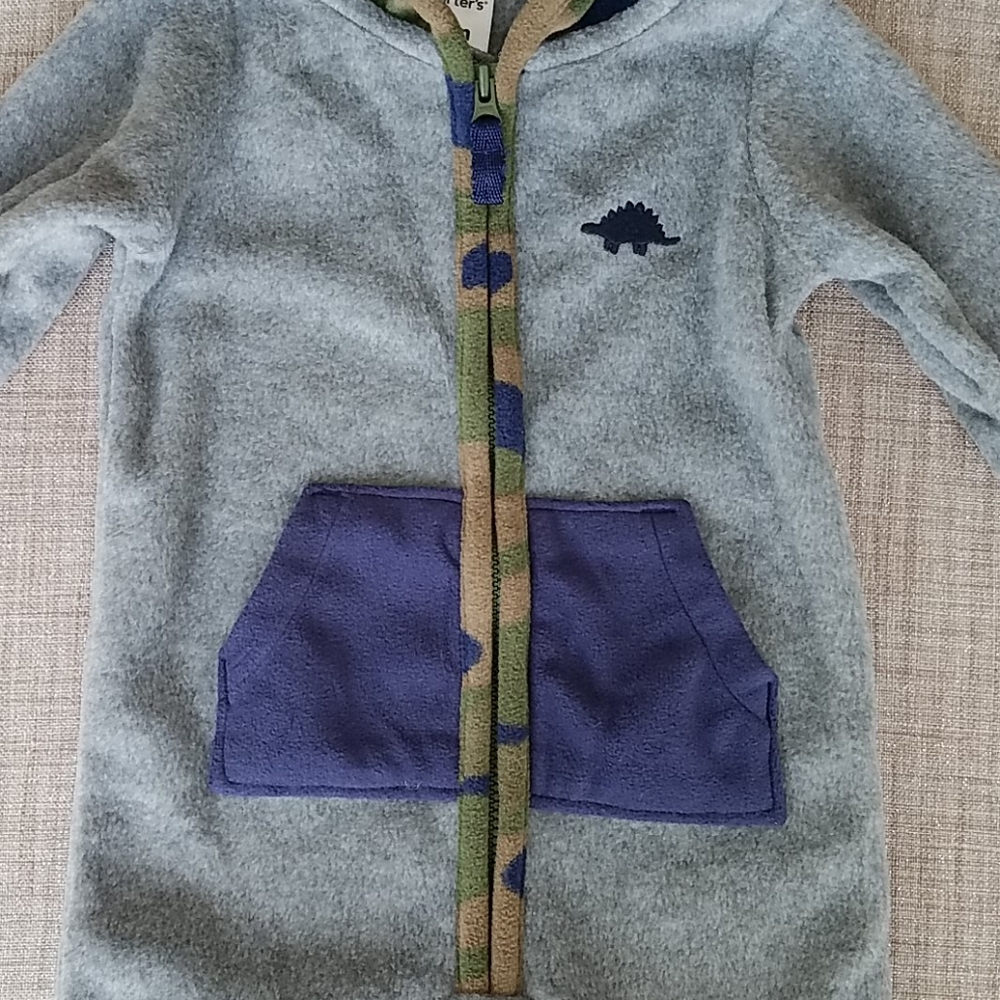 NWT Carters Baby Boy Fleece Footless Jumpsuit - Picture 3 of 7